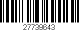 Código de barras (EAN, GTIN, SKU, ISBN): '27739643'