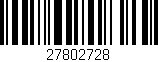 Código de barras (EAN, GTIN, SKU, ISBN): '27802728'