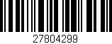 Código de barras (EAN, GTIN, SKU, ISBN): '27804299'