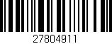 Código de barras (EAN, GTIN, SKU, ISBN): '27804911'