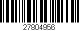 Código de barras (EAN, GTIN, SKU, ISBN): '27804956'