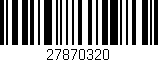 Código de barras (EAN, GTIN, SKU, ISBN): '27870320'