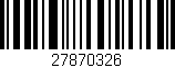 Código de barras (EAN, GTIN, SKU, ISBN): '27870326'