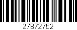 Código de barras (EAN, GTIN, SKU, ISBN): '27872752'