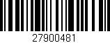 Código de barras (EAN, GTIN, SKU, ISBN): '27900481'