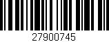 Código de barras (EAN, GTIN, SKU, ISBN): '27900745'