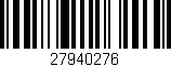 Código de barras (EAN, GTIN, SKU, ISBN): '27940276'