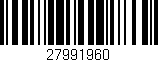 Código de barras (EAN, GTIN, SKU, ISBN): '27991960'