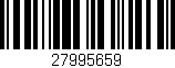 Código de barras (EAN, GTIN, SKU, ISBN): '27995659'