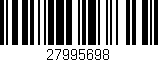 Código de barras (EAN, GTIN, SKU, ISBN): '27995698'