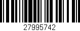 Código de barras (EAN, GTIN, SKU, ISBN): '27995742'