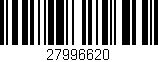 Código de barras (EAN, GTIN, SKU, ISBN): '27996620'