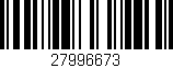 Código de barras (EAN, GTIN, SKU, ISBN): '27996673'