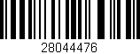 Código de barras (EAN, GTIN, SKU, ISBN): '28044476'