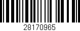 Código de barras (EAN, GTIN, SKU, ISBN): '28170965'