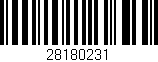 Código de barras (EAN, GTIN, SKU, ISBN): '28180231'