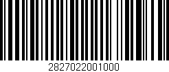 Código de barras (EAN, GTIN, SKU, ISBN): '2827022001000'