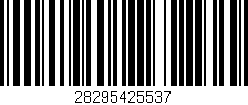Código de barras (EAN, GTIN, SKU, ISBN): '28295425537'