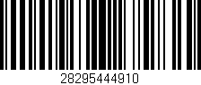 Código de barras (EAN, GTIN, SKU, ISBN): '28295444910'