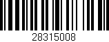 Código de barras (EAN, GTIN, SKU, ISBN): '28315008'