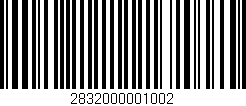 Código de barras (EAN, GTIN, SKU, ISBN): '2832000001002'