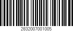 Código de barras (EAN, GTIN, SKU, ISBN): '2832007001005'