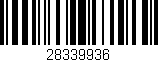 Código de barras (EAN, GTIN, SKU, ISBN): '28339936'