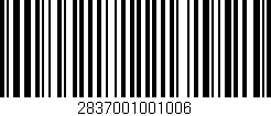 Código de barras (EAN, GTIN, SKU, ISBN): '2837001001006'
