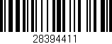 Código de barras (EAN, GTIN, SKU, ISBN): '28394411'