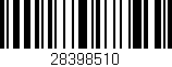 Código de barras (EAN, GTIN, SKU, ISBN): '28398510'