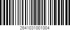 Código de barras (EAN, GTIN, SKU, ISBN): '2841031001004'