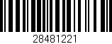 Código de barras (EAN, GTIN, SKU, ISBN): '28481221'