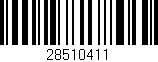 Código de barras (EAN, GTIN, SKU, ISBN): '28510411'