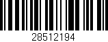 Código de barras (EAN, GTIN, SKU, ISBN): '28512194'