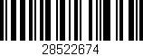 Código de barras (EAN, GTIN, SKU, ISBN): '28522674'