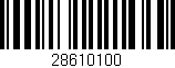 Código de barras (EAN, GTIN, SKU, ISBN): '28610100'
