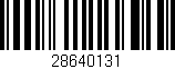 Código de barras (EAN, GTIN, SKU, ISBN): '28640131'