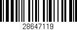 Código de barras (EAN, GTIN, SKU, ISBN): '28647119'