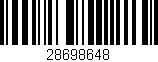 Código de barras (EAN, GTIN, SKU, ISBN): '28698648'