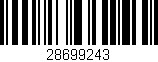 Código de barras (EAN, GTIN, SKU, ISBN): '28699243'