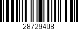 Código de barras (EAN, GTIN, SKU, ISBN): '28729408'