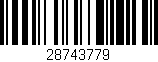 Código de barras (EAN, GTIN, SKU, ISBN): '28743779'