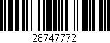 Código de barras (EAN, GTIN, SKU, ISBN): '28747772'
