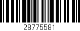 Código de barras (EAN, GTIN, SKU, ISBN): '28775581'