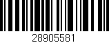 Código de barras (EAN, GTIN, SKU, ISBN): '28905581'