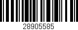 Código de barras (EAN, GTIN, SKU, ISBN): '28905585'