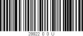 Código de barras (EAN, GTIN, SKU, ISBN): '28922_0_0_U'