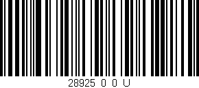 Código de barras (EAN, GTIN, SKU, ISBN): '28925_0_0_U'