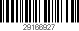 Código de barras (EAN, GTIN, SKU, ISBN): '29166927'