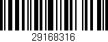 Código de barras (EAN, GTIN, SKU, ISBN): '29168316'